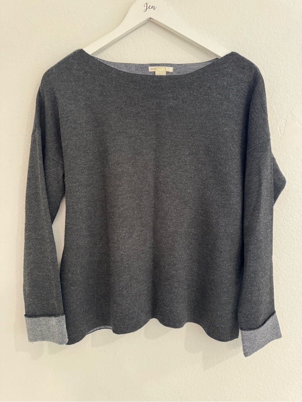 H&M Charcoal Boatneck Sweater